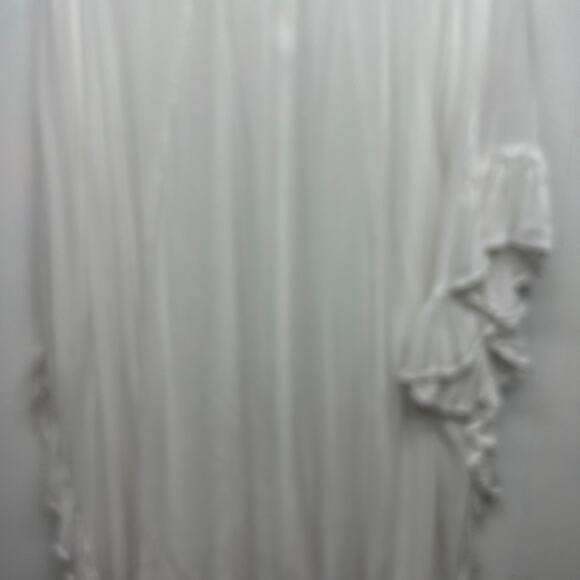 Swimsuits For All Button Front Womens White Bikini Cover Up Sz 22/24 Ruffle Trim - Picture 8 of 16